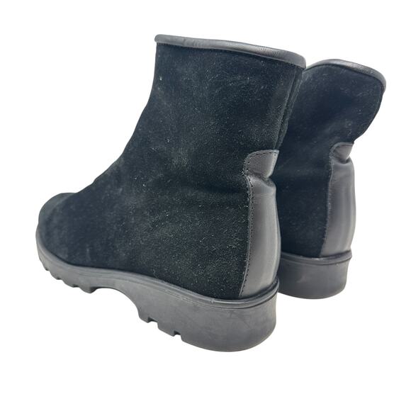 La Canadienne Tiana Boots Booties Suede Zip Front Black Size US 7.5 - Picture 10 of 13